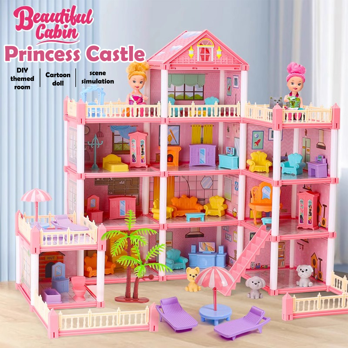 Philodendron Pink Princess - Maison de poupée pour filles, jouet