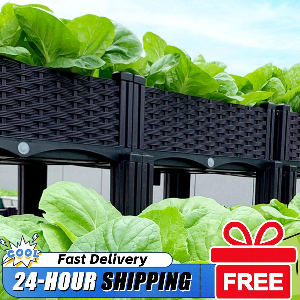 Plant Parents - Jardinière surélevée en plastique avec pieds,