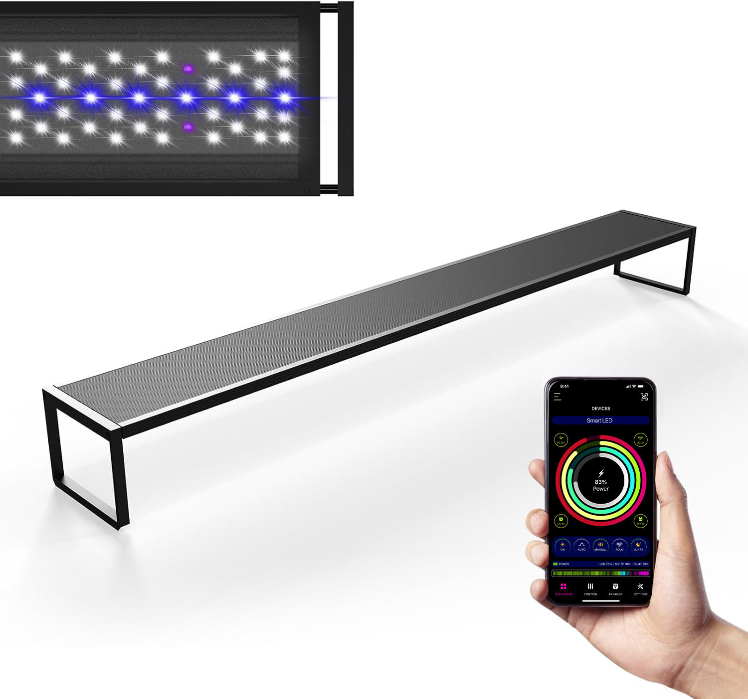 LED lumière d'aquarium MICMOL  - Plant Parent App avis et prix