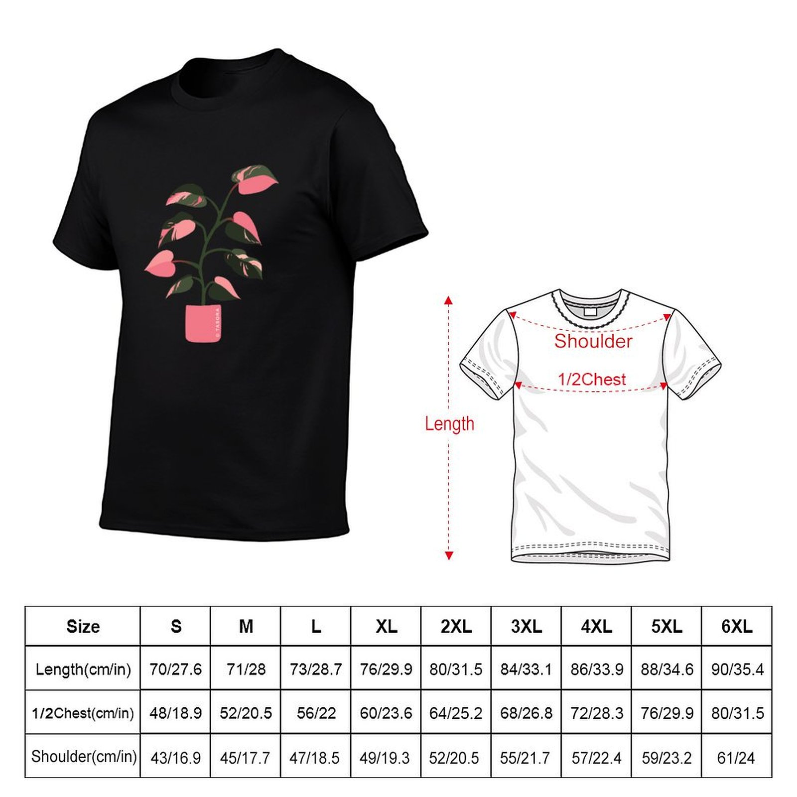 T-shirt Philodendron Pink Prin - Philodendron Pink Princess avis et prix